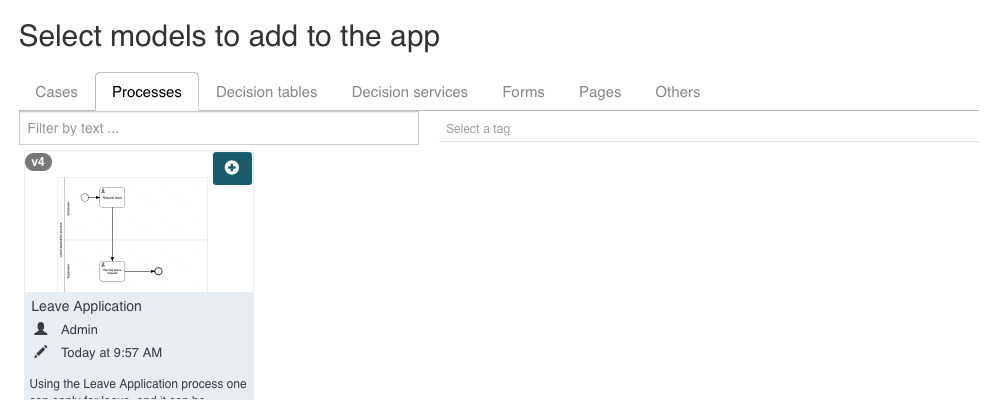 Models included in the app definition