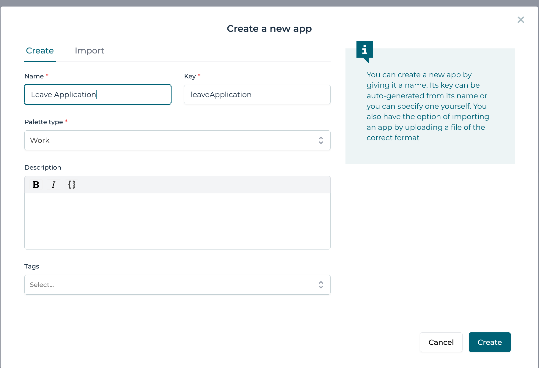 Create the Leave Application app