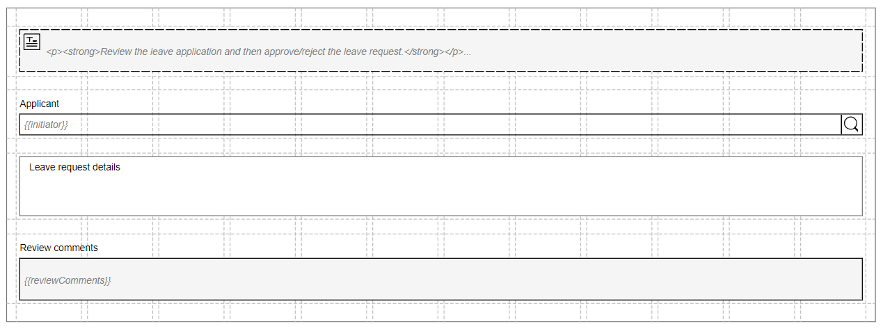 Review leave request task form