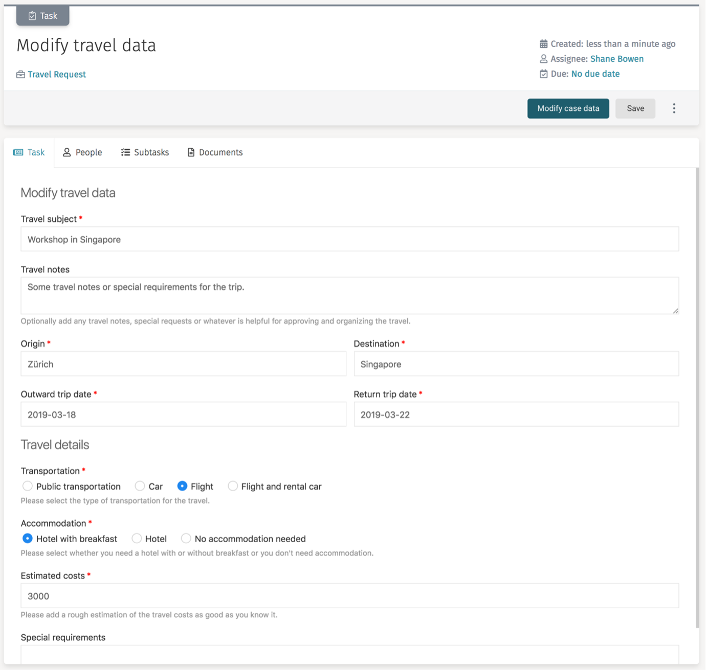 25 modify task with details