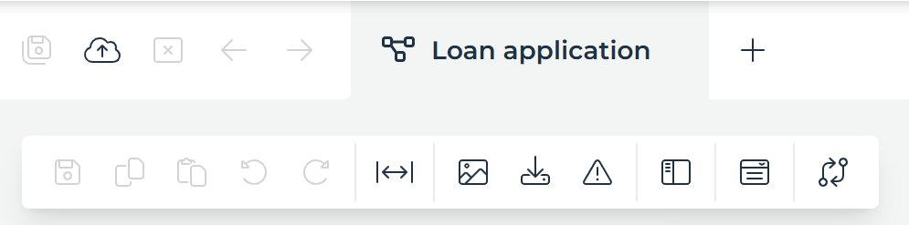 210 design bpmn menu bar