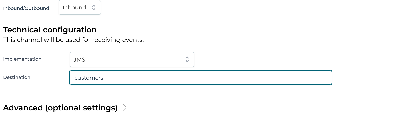 Example Inbound Channel Model