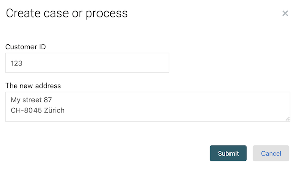 Example Start Process Instance