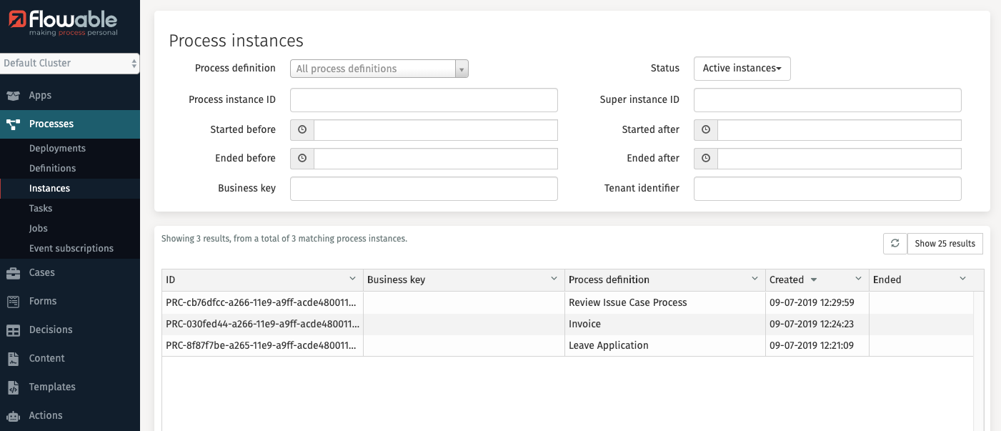 300I process instances
