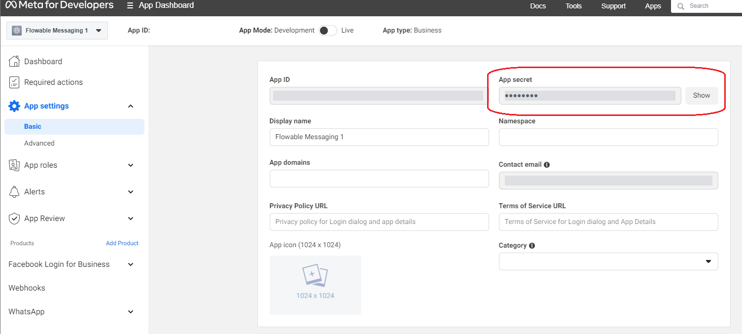WhatsApp App Secret