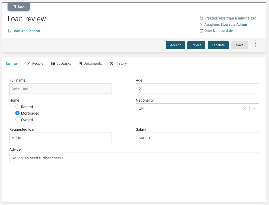 52 tasks details outcomes