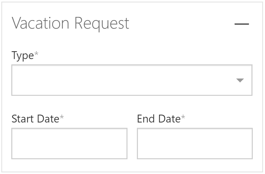 Panel component rendered