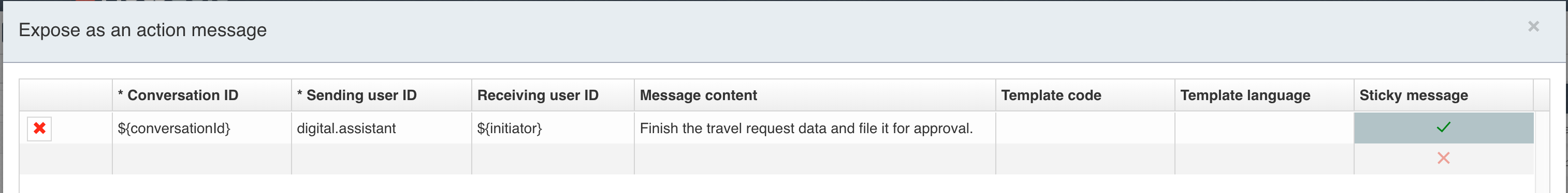 64B expose action message