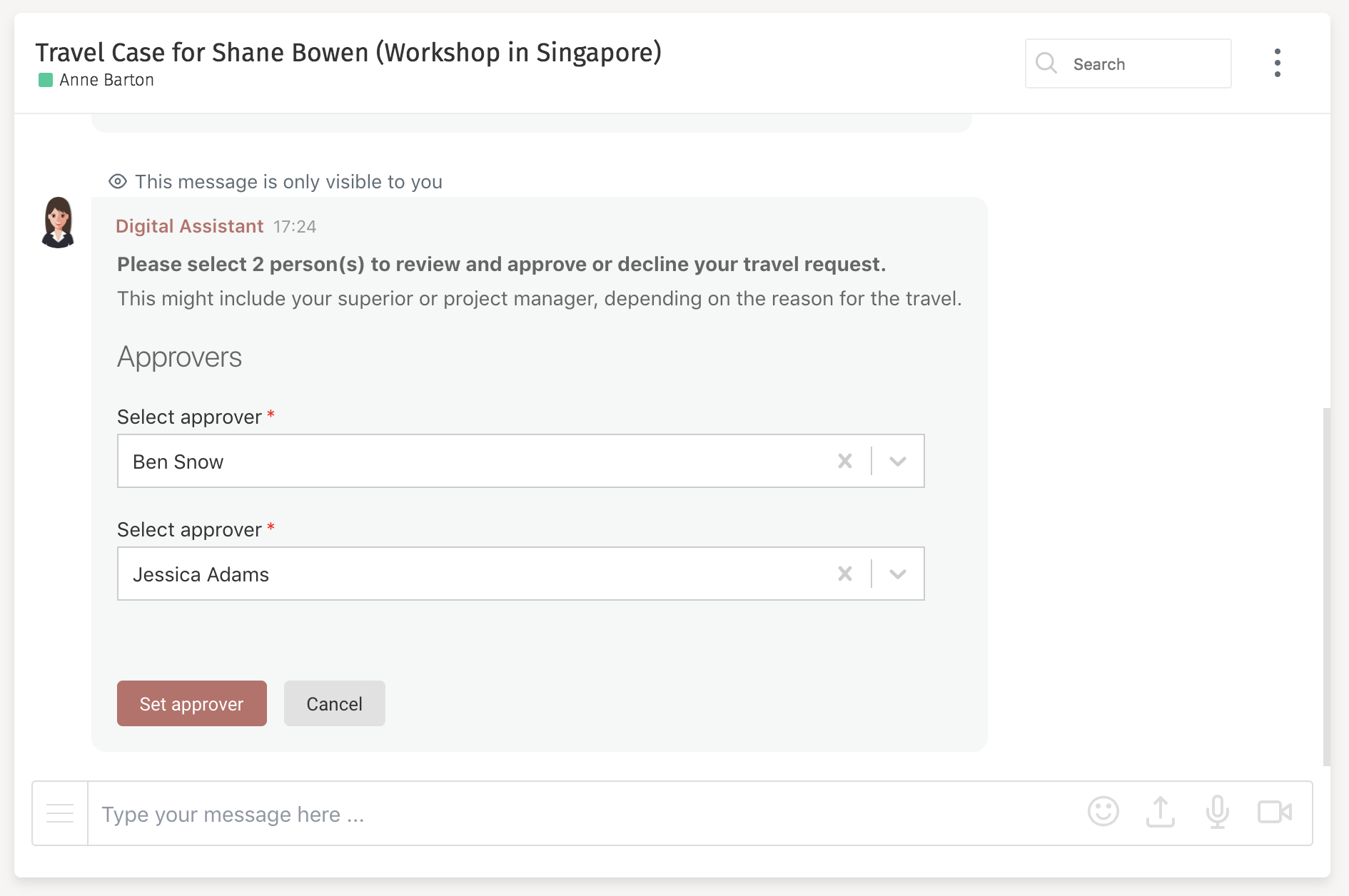 67 conversation with select approvers
