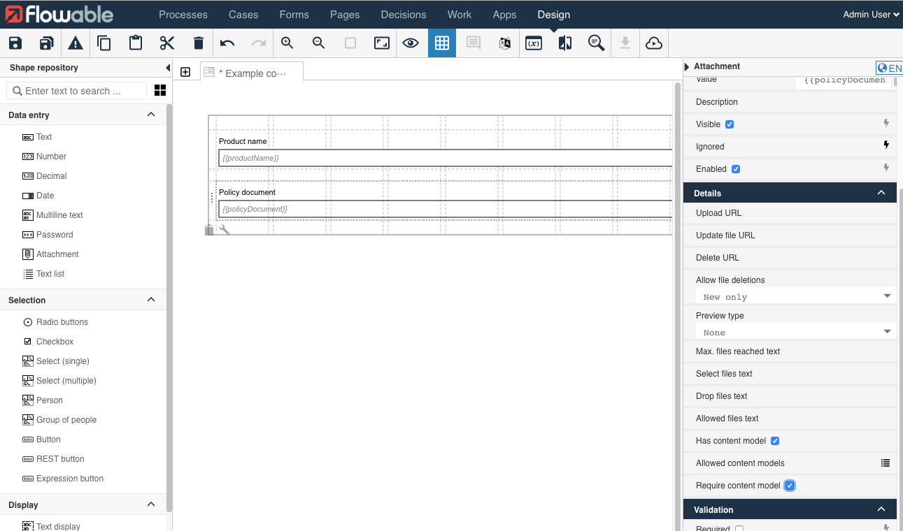 775 form upload editor