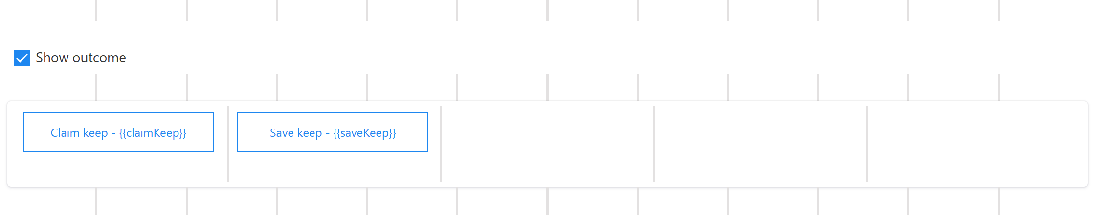 Form Outcomes Button group