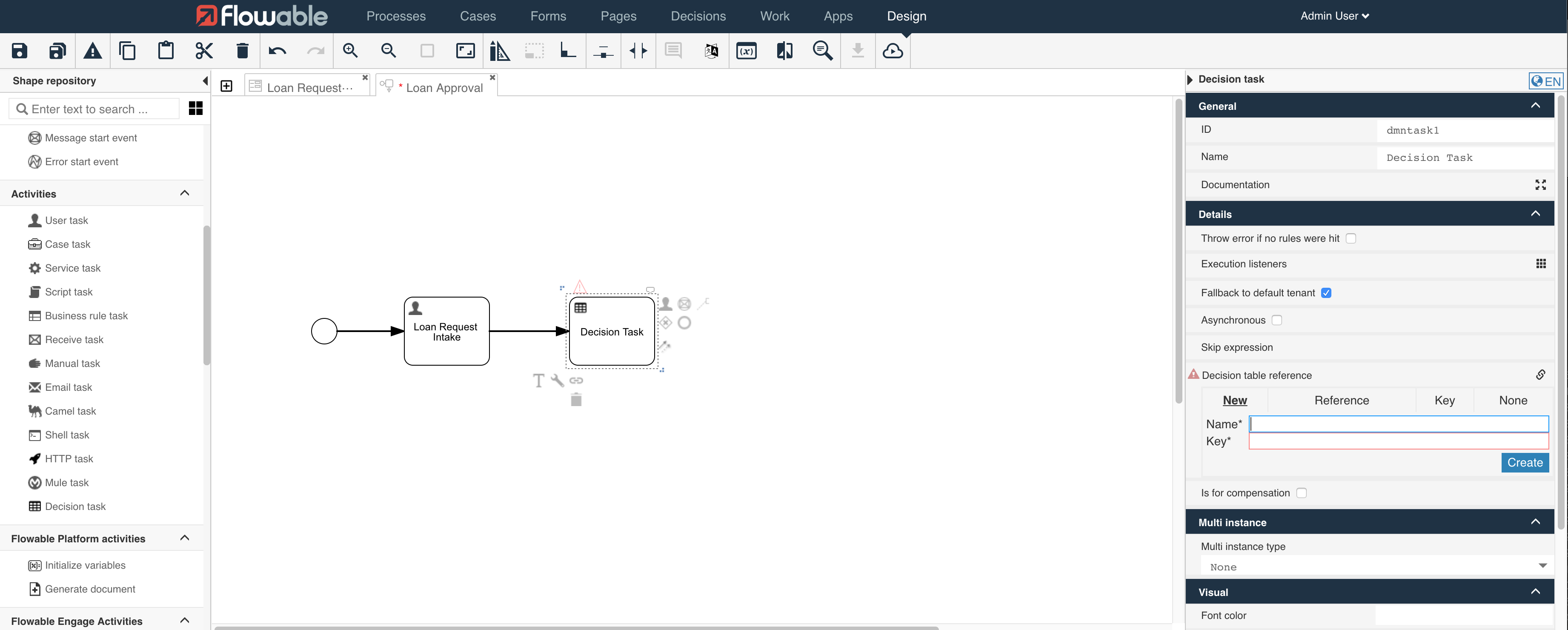 create evaluate decision task