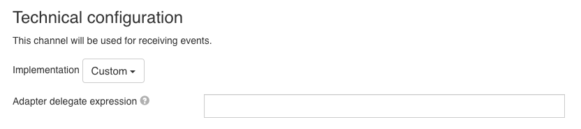 Custom Inbound Channel Technical Configuration UI