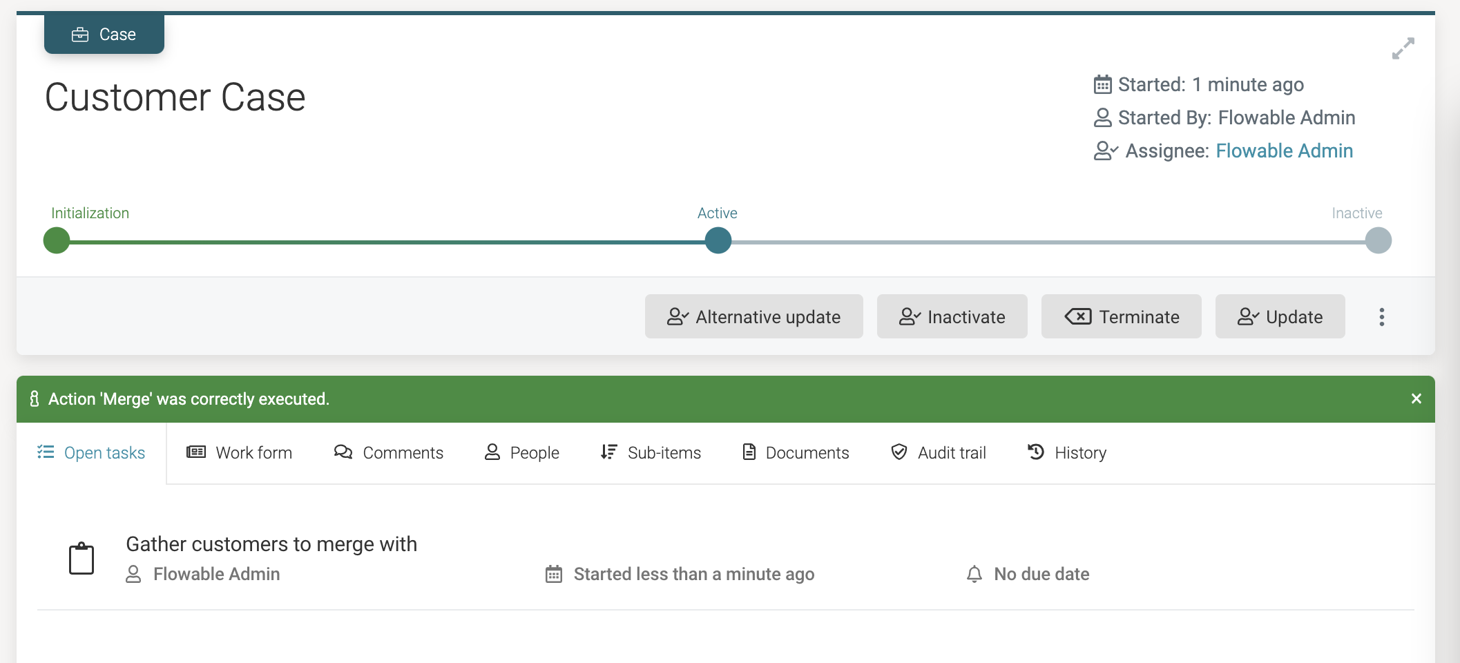 Data Object CMMN Example