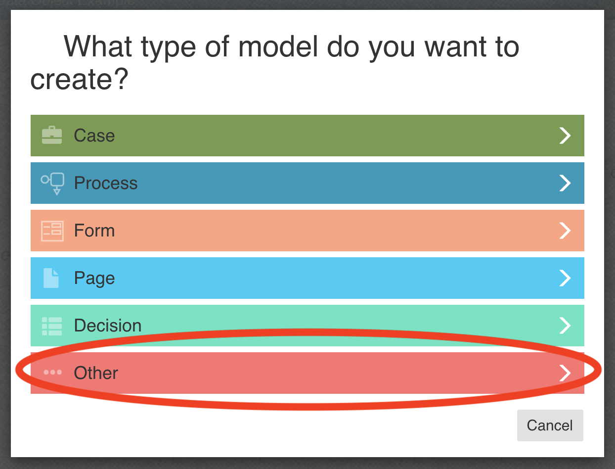 Create data object model