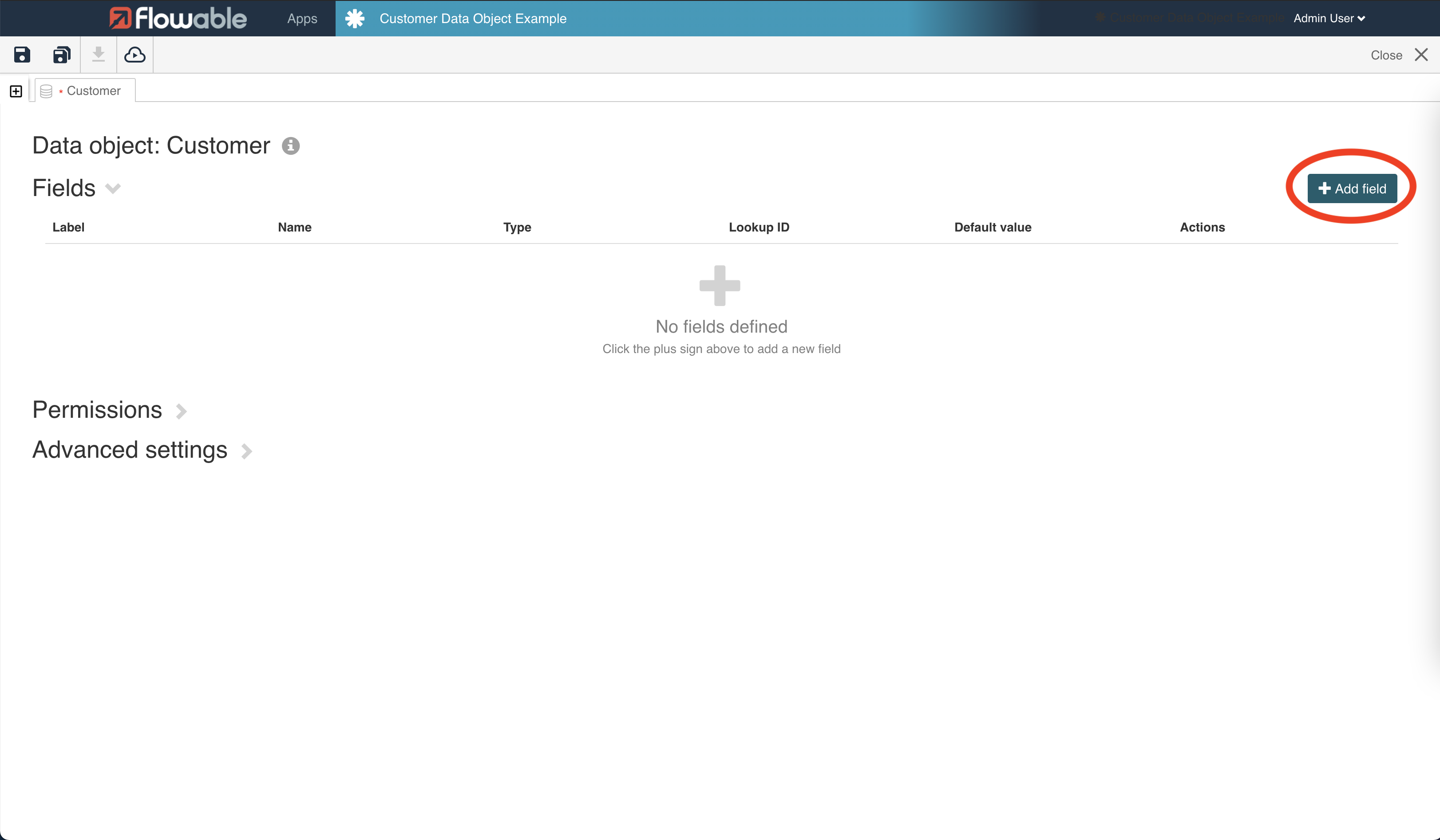 Create data object model