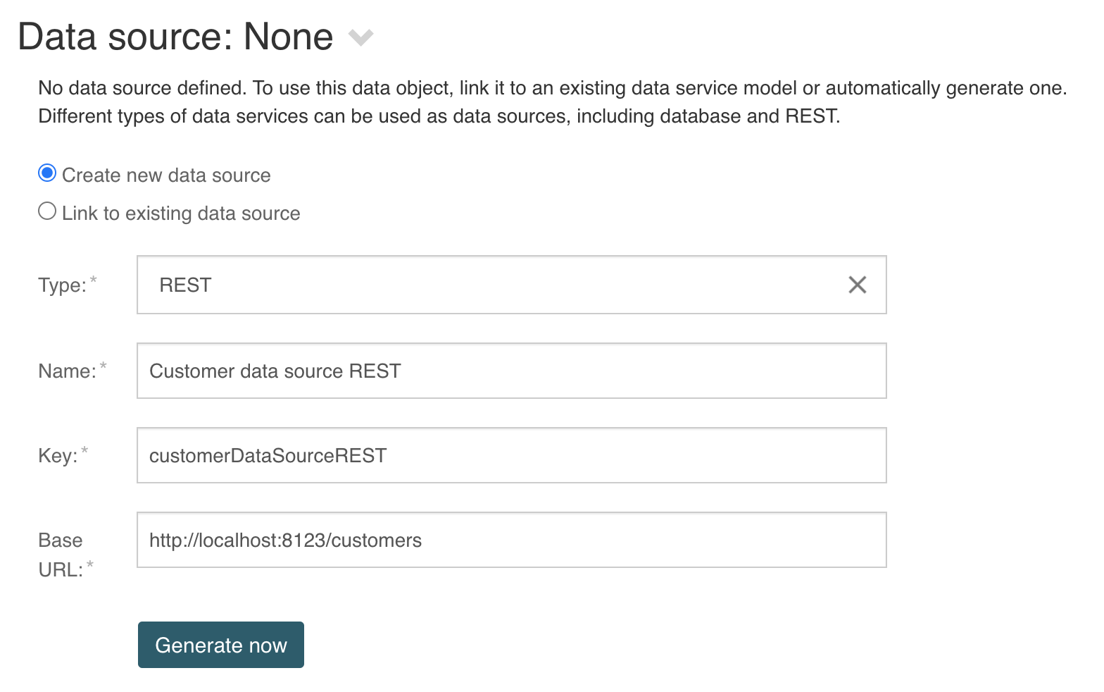Data object REST data source