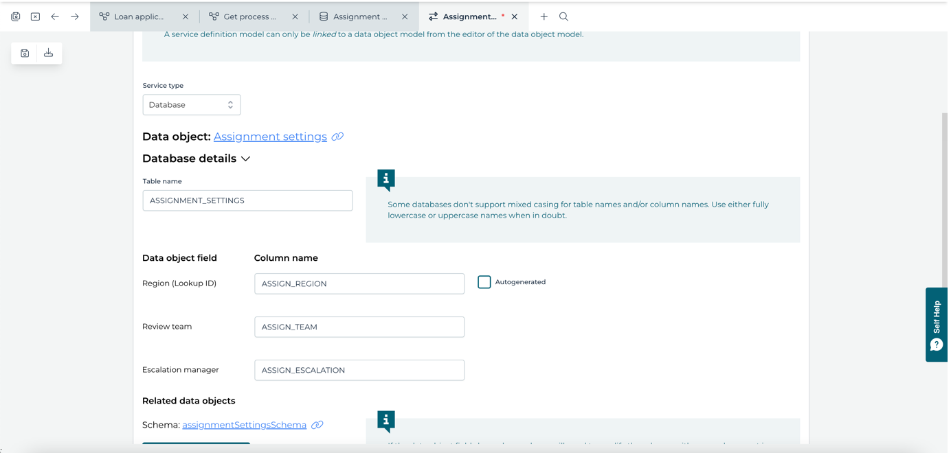Assignment data operation