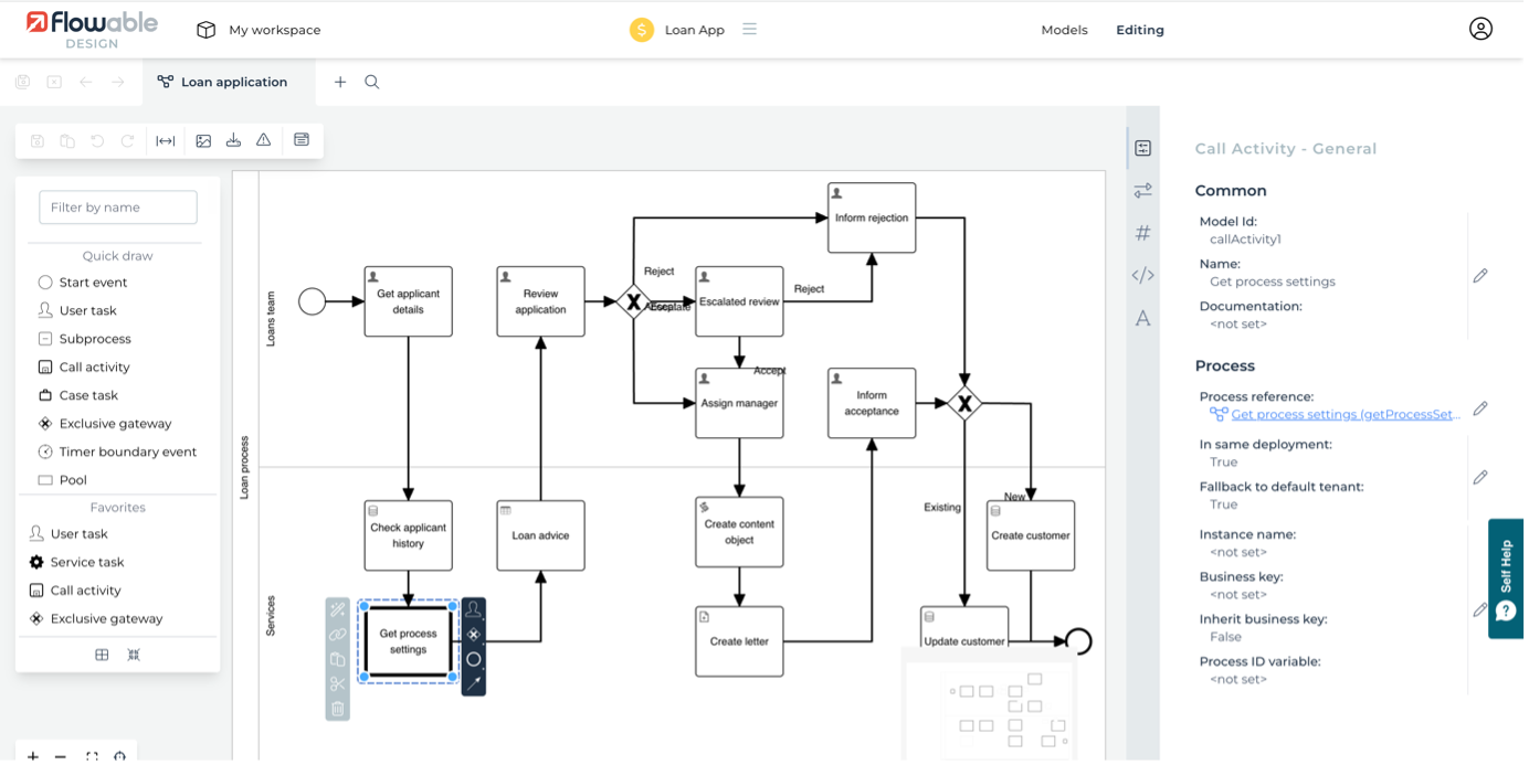 Get process settings