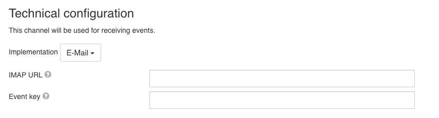 Email Inbound Channel Technical Configuration UI