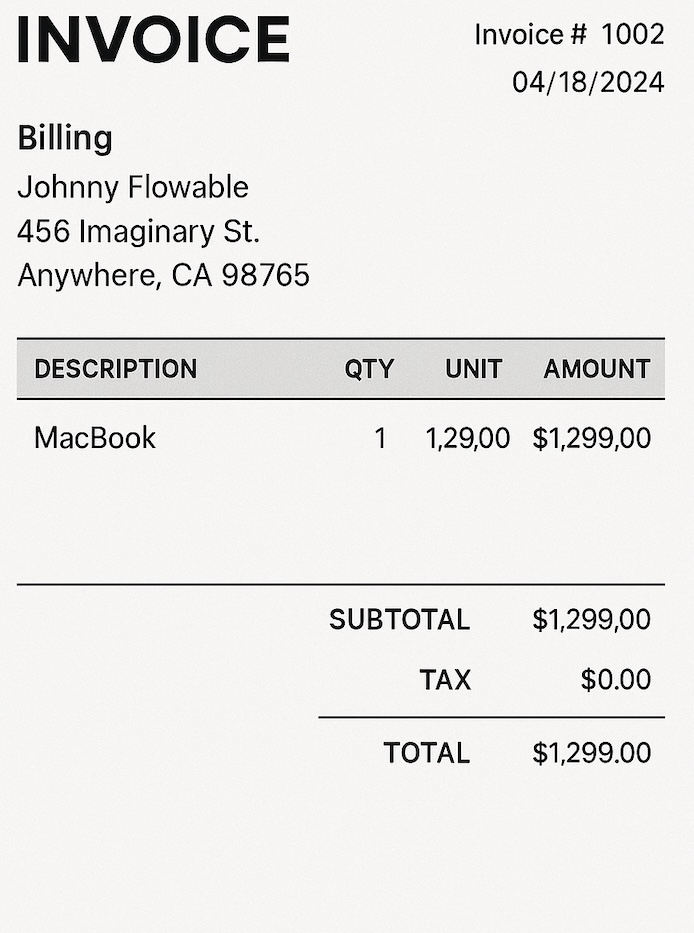 Orchestrator agent example - Fake Invoice
