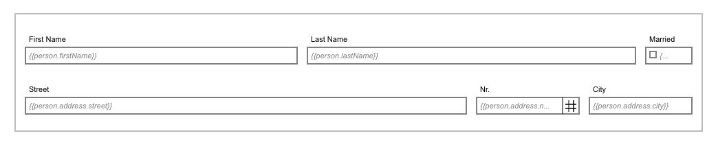 Init Variables Json Example Form