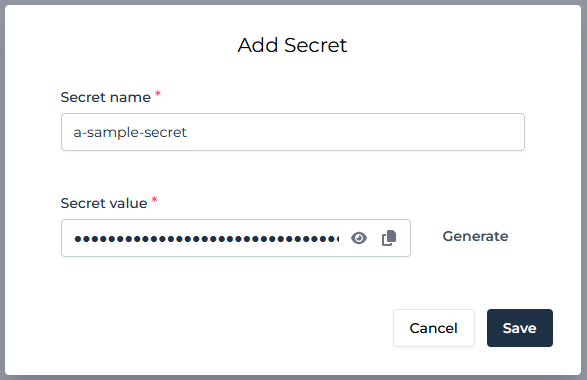 add secrets screen