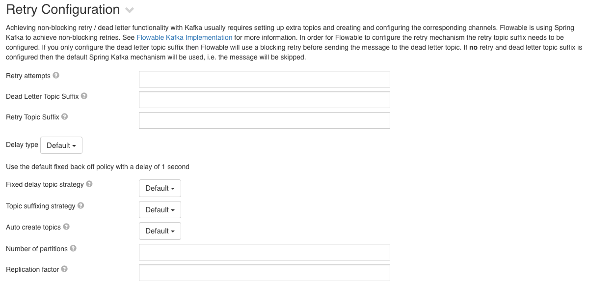 Kafka Inbound Channel Retry Configuration UI