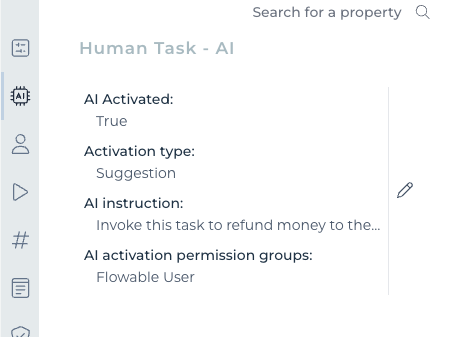 Configuration option shown to the user in case of AI activation
