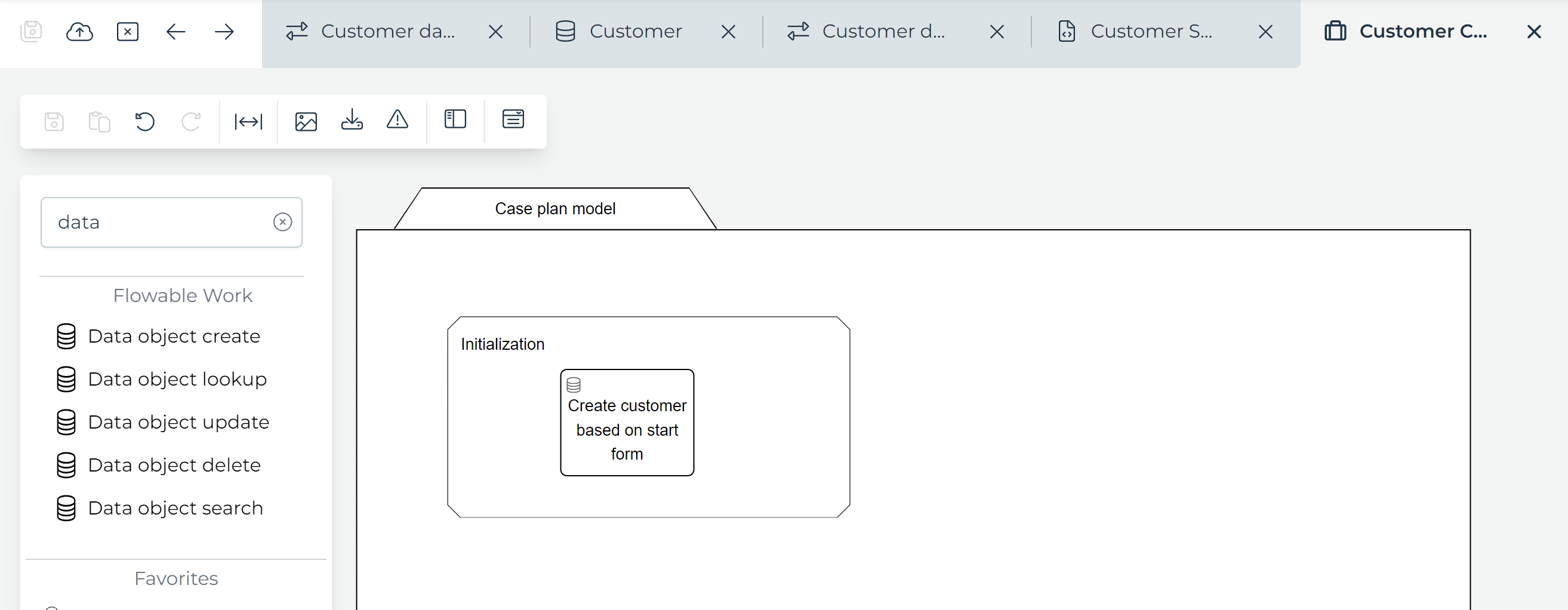 Data Object CMMN Example