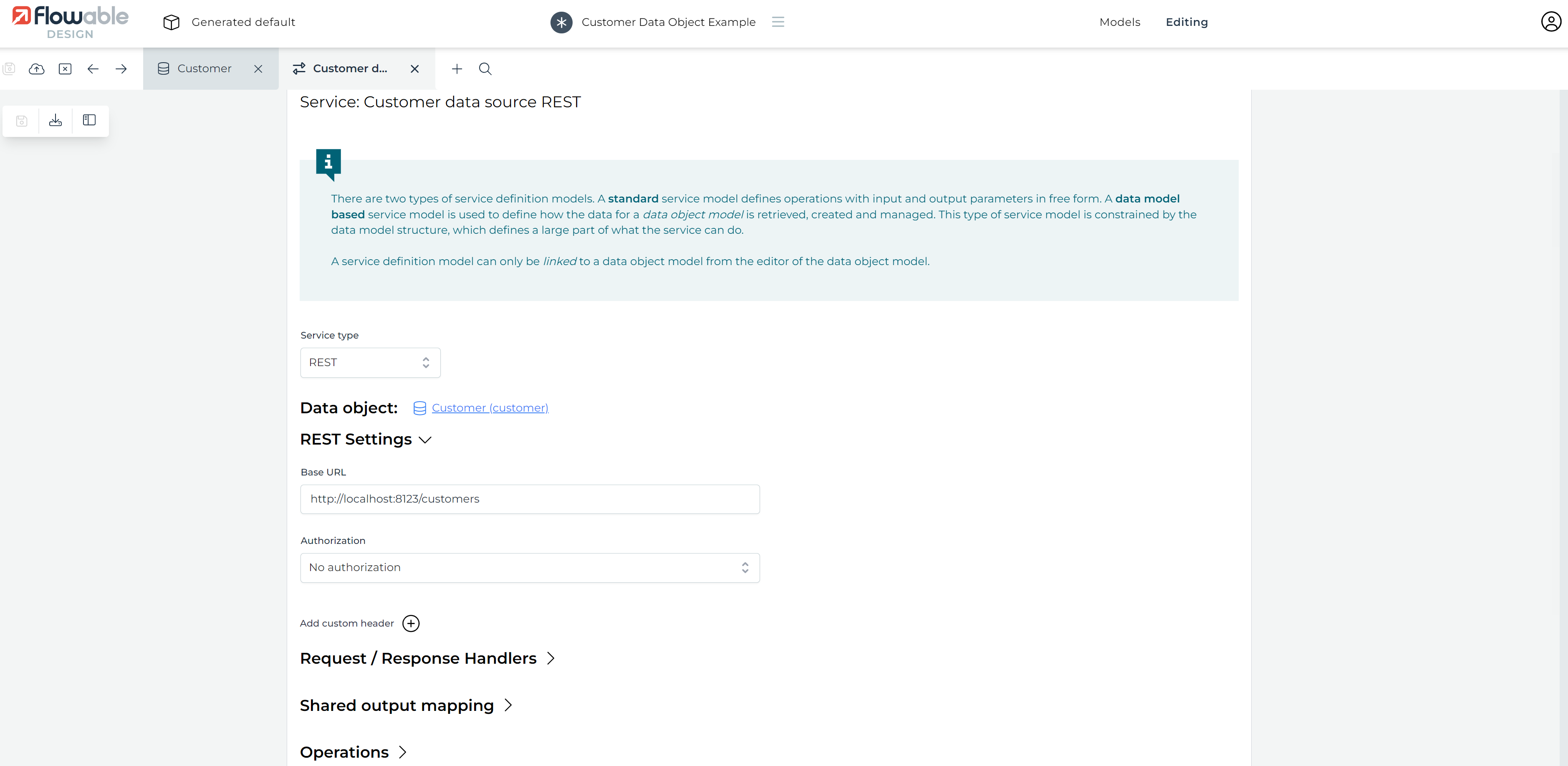Data object REST data source