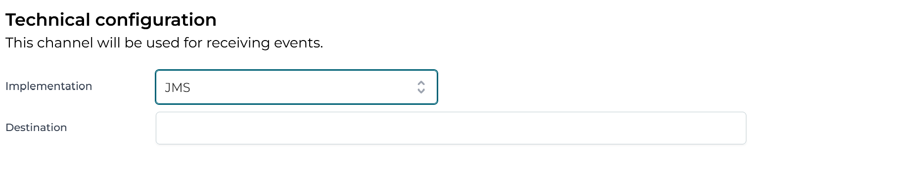 JMS Inbound Channel Technical Configuration UI